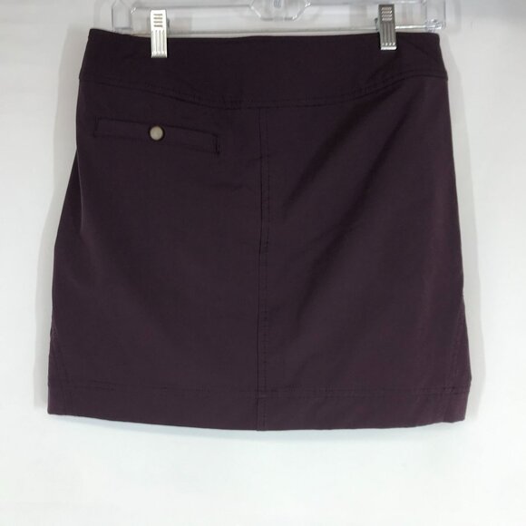 TITLE NINE - WOMEN'S 6 - BURGUNDY SNAP WAIST POLYESTER BLEND SKIRT W/POCKETS - Picture 4 of 8
